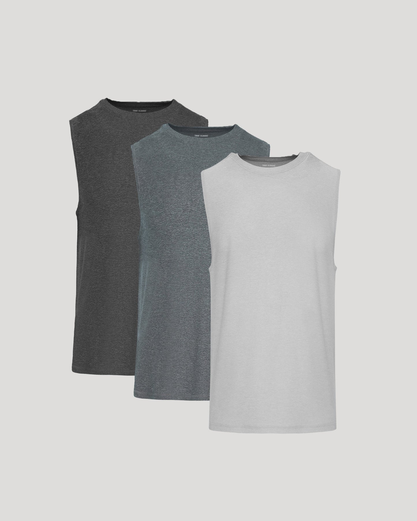 Heather Sleeveless Active Muscle Tee 3-Pack