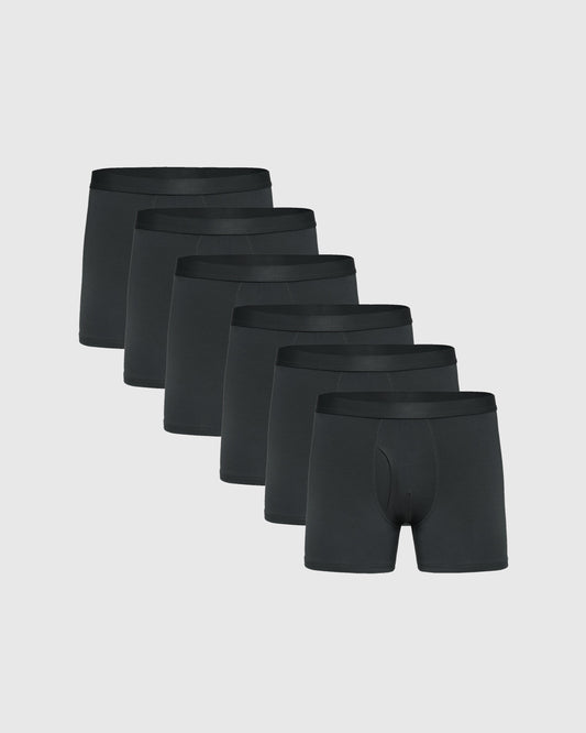 Carbon Boxer Trunks W/ Fly 6-Pack