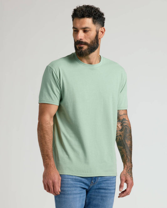 Heather Slate Green Classic Crew Neck