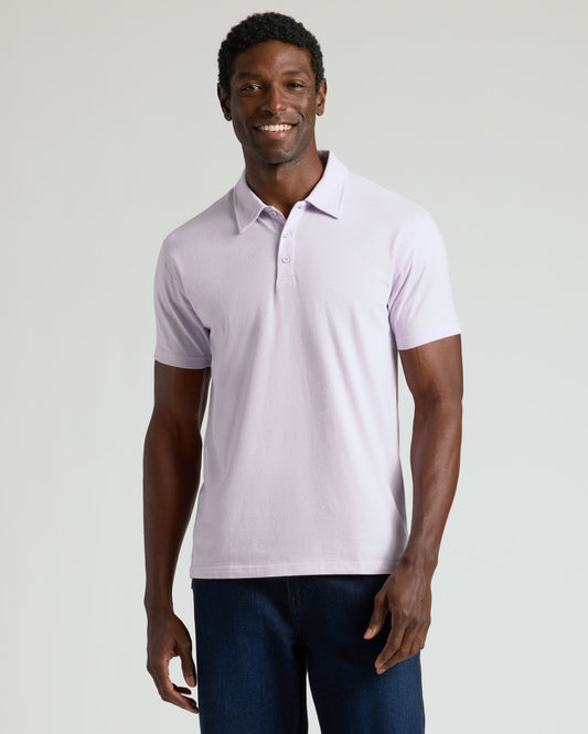Heather Orchid Short Sleeve Polo