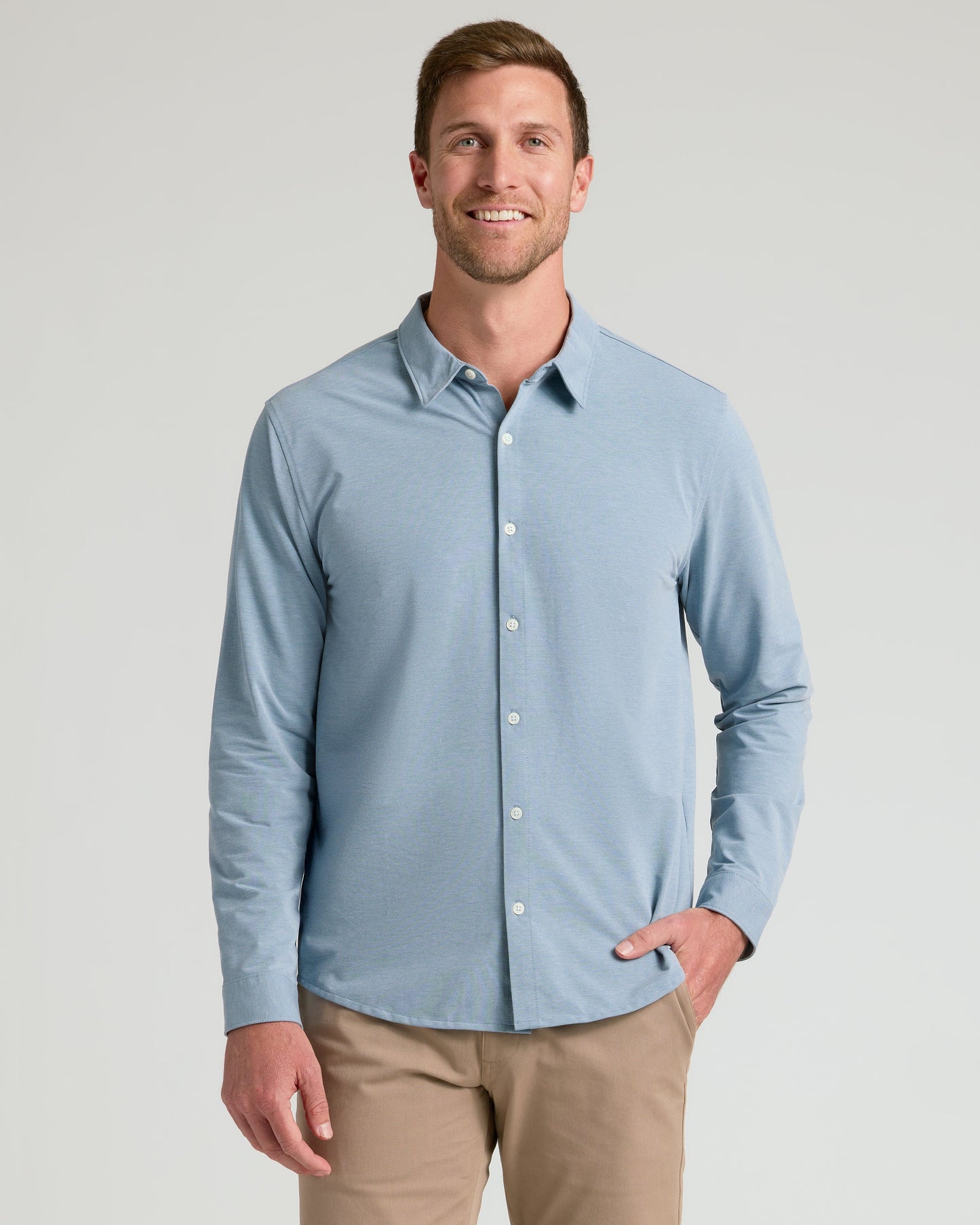 Oak & Blue Standard Long Sleeve Modern Knit Oxford 2-Pack