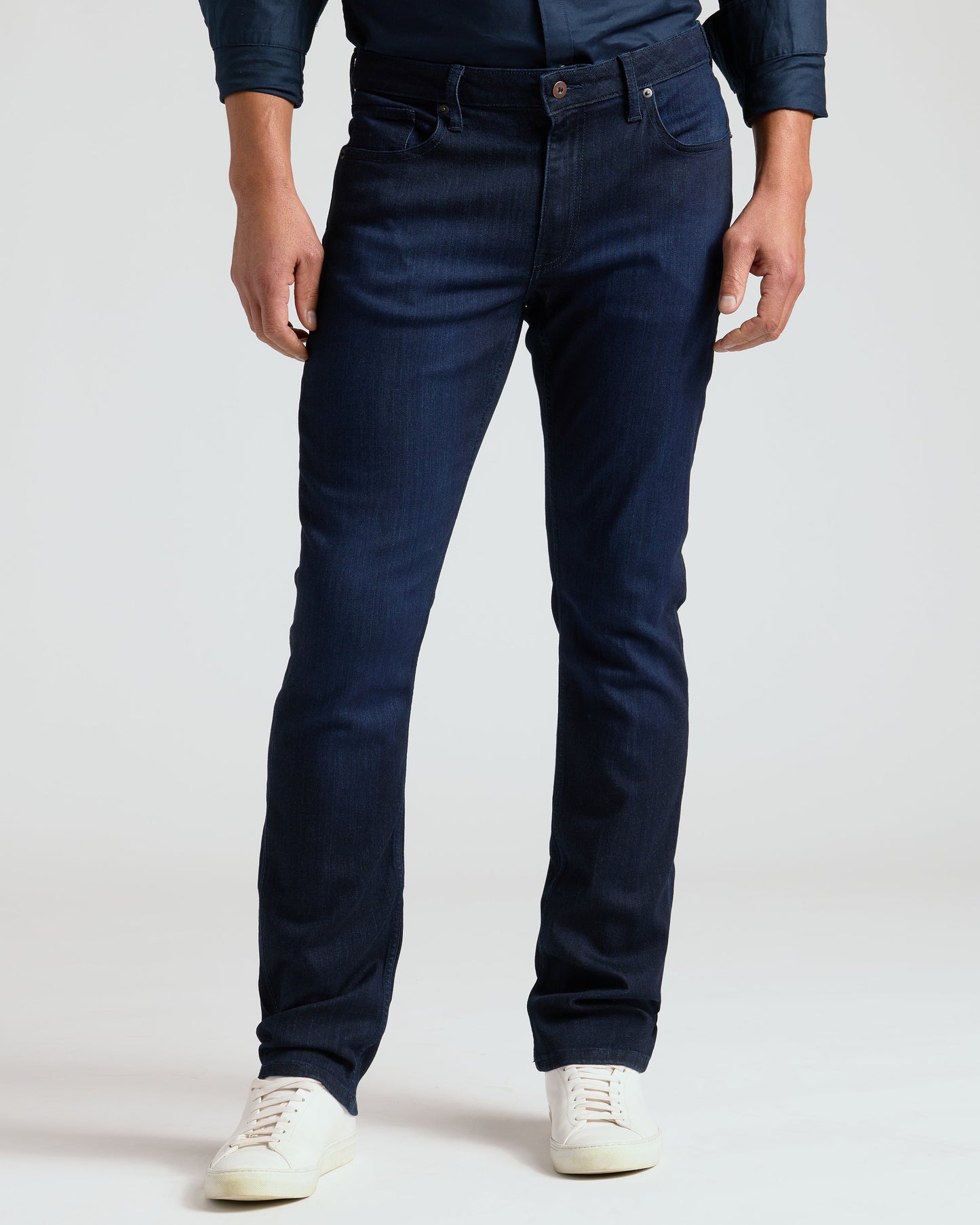 Indigo Wash Straight Comfort Stretch Jeans