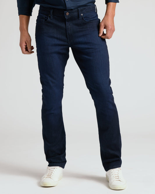 Indigo Wash Straight Comfort Stretch Jeans