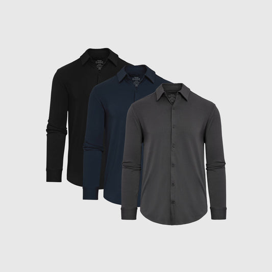 The Base Long Sleeve Knit Shirt 3-Pack