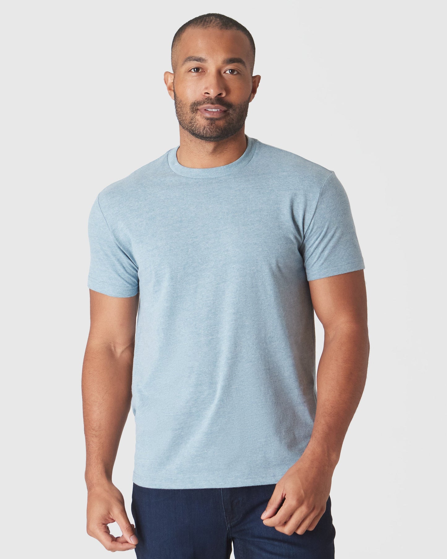 Heather Sapphire Classic Crew Neck