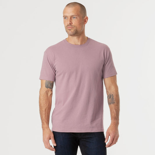Mineral Mauve Short Sleeve Crew Neck Tee
