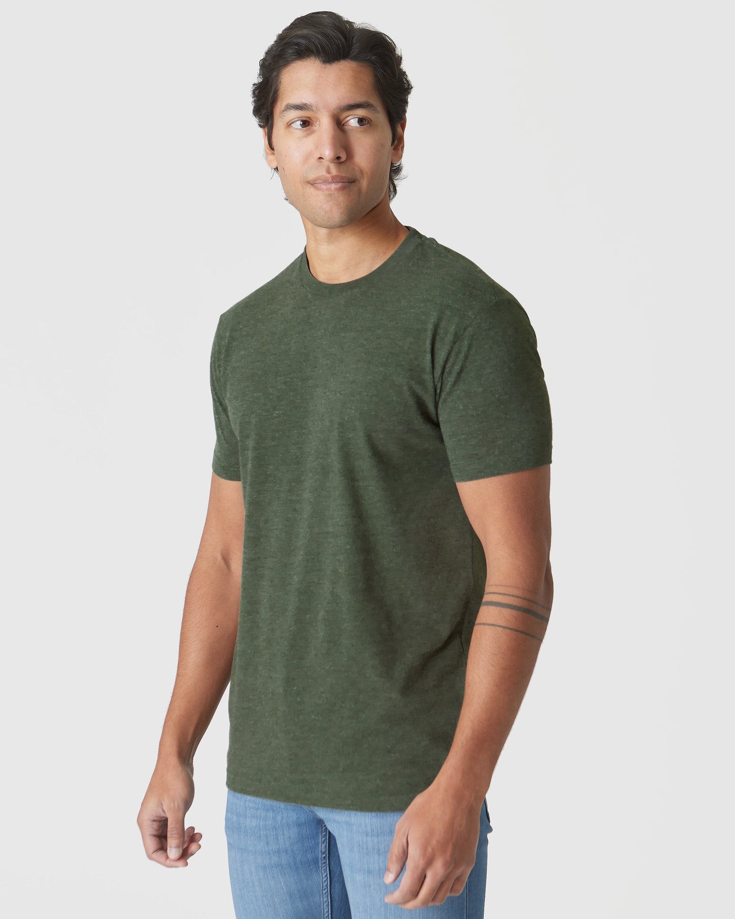 Racing Green Heather Classic Crew Neck