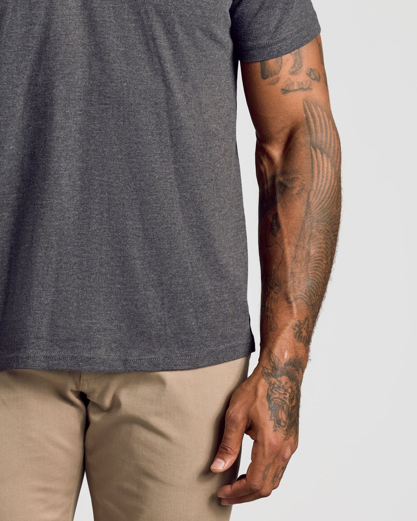 Charcoal Heather Gray Short Sleeve Polo