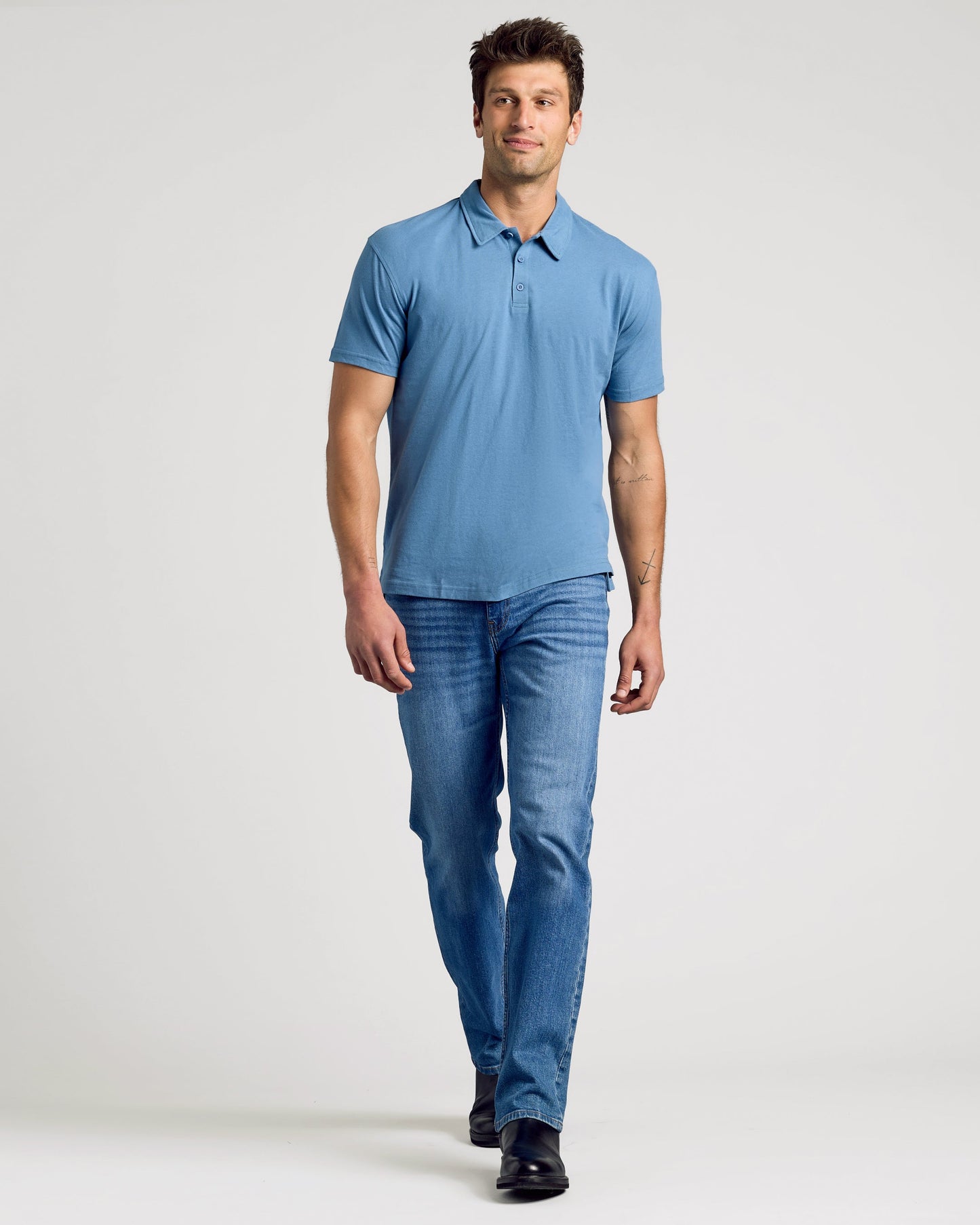Indigo Short Sleeve Polo