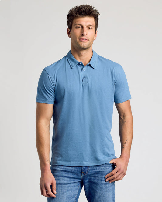 Indigo Short Sleeve Polo
