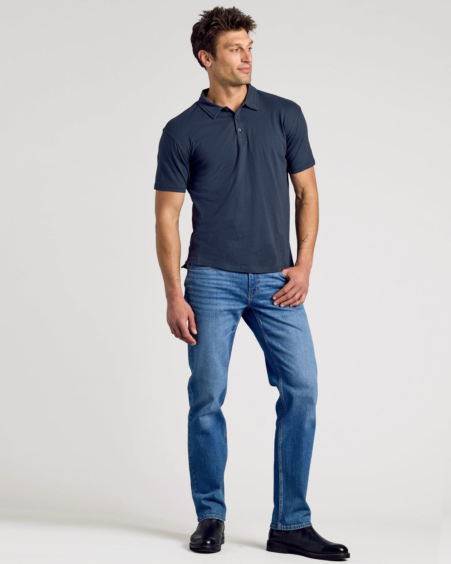 Navy Short Sleeve Polo