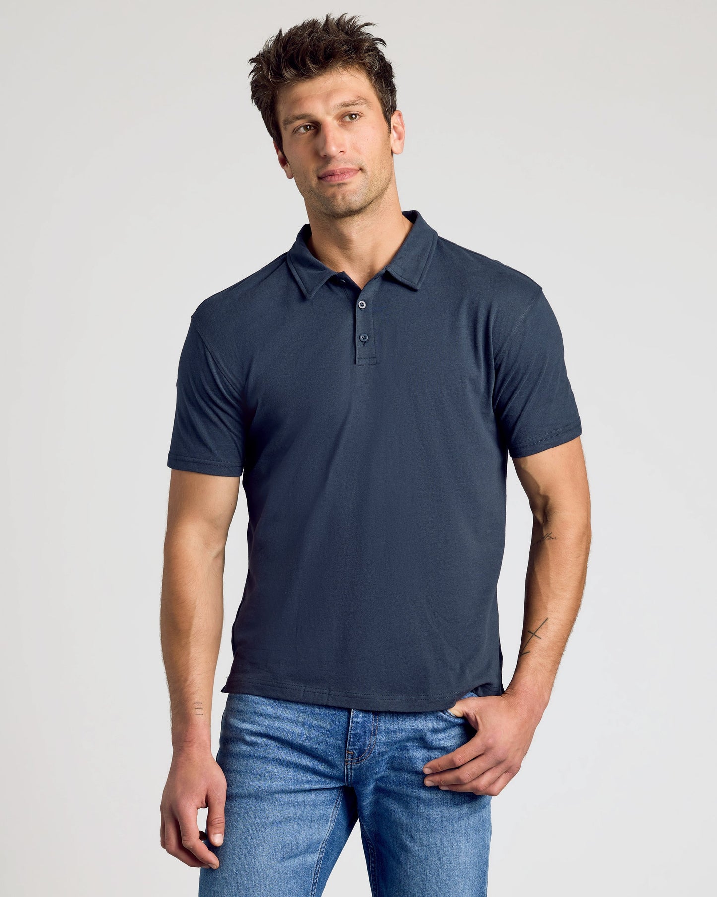 Navy Short Sleeve Polo