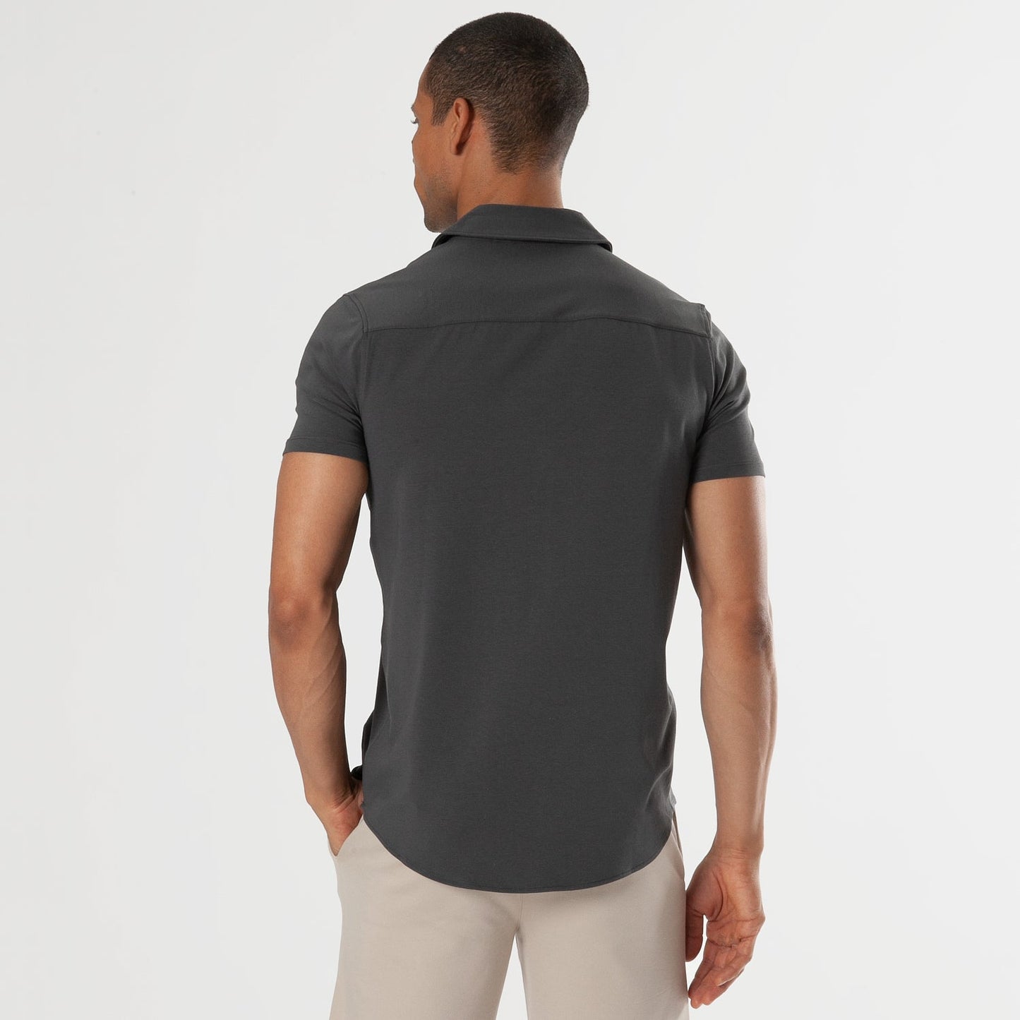 Black & Carbon Short Sleeve Knit Shirt 2-Pack