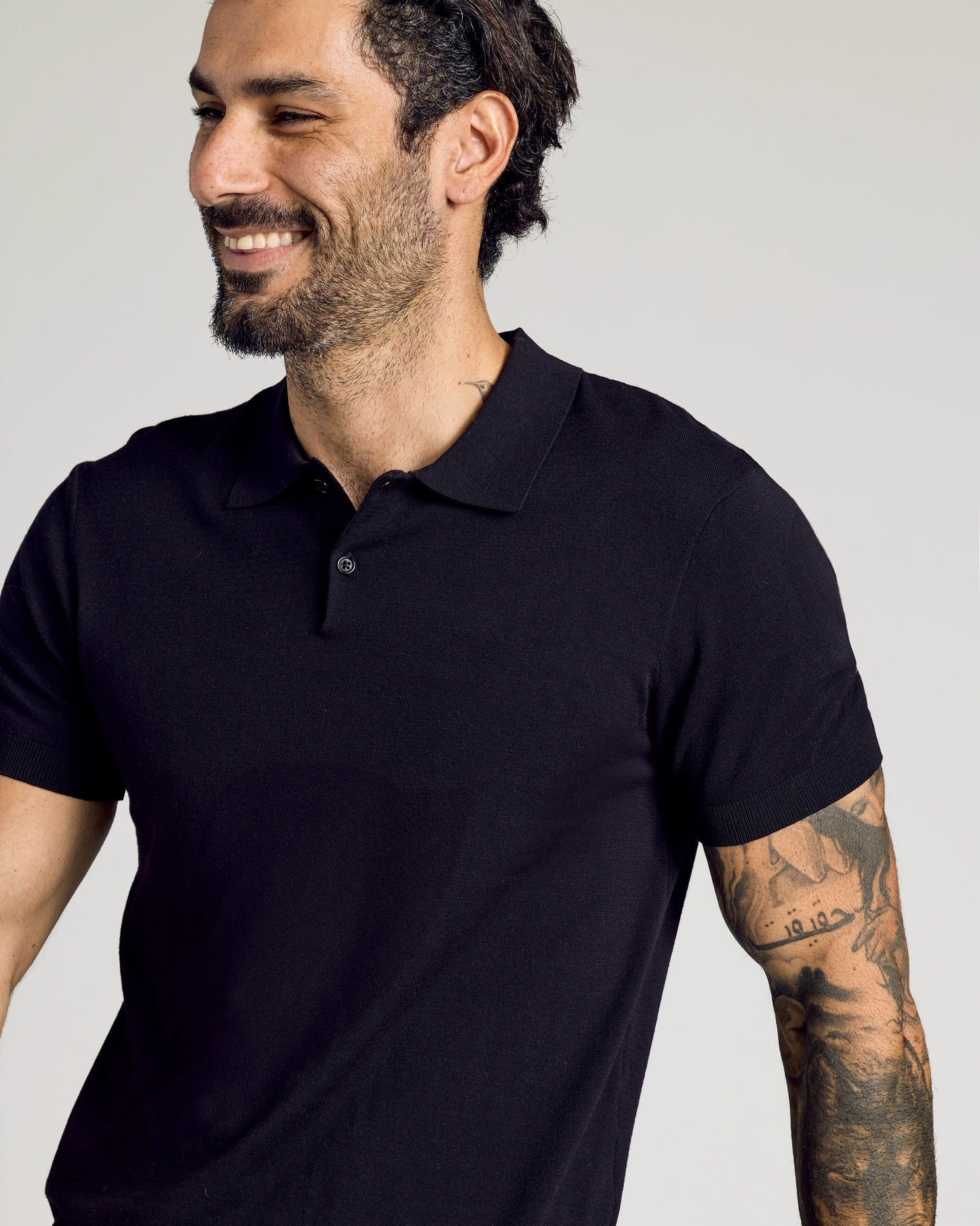 All Black Short Sleeve Dressy Polo 6-Pack
