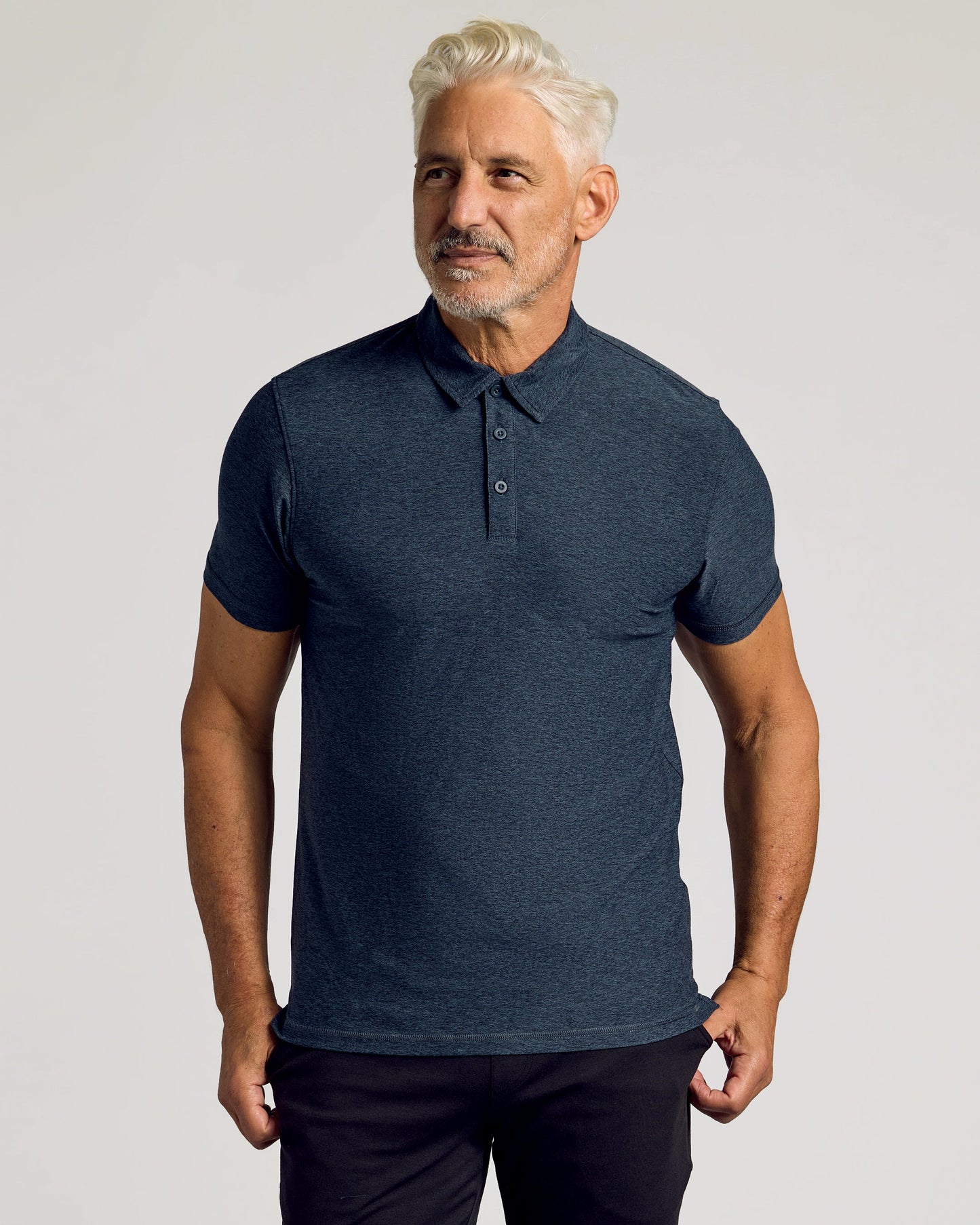 Dark Heather Active Polo 3-Pack