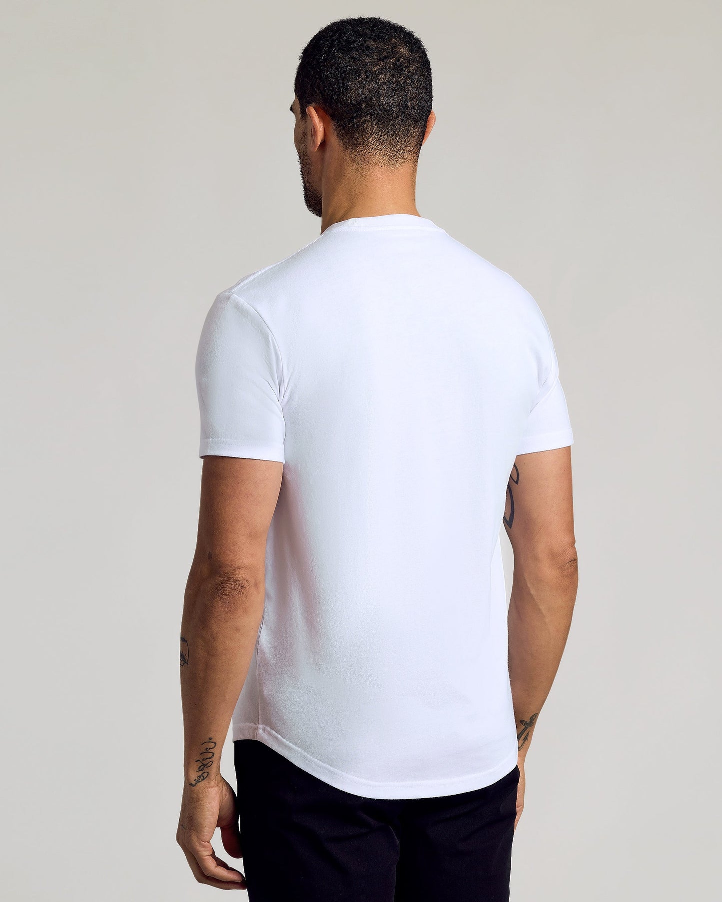 White Curved Hem Classic Crew Neck 12-Pack