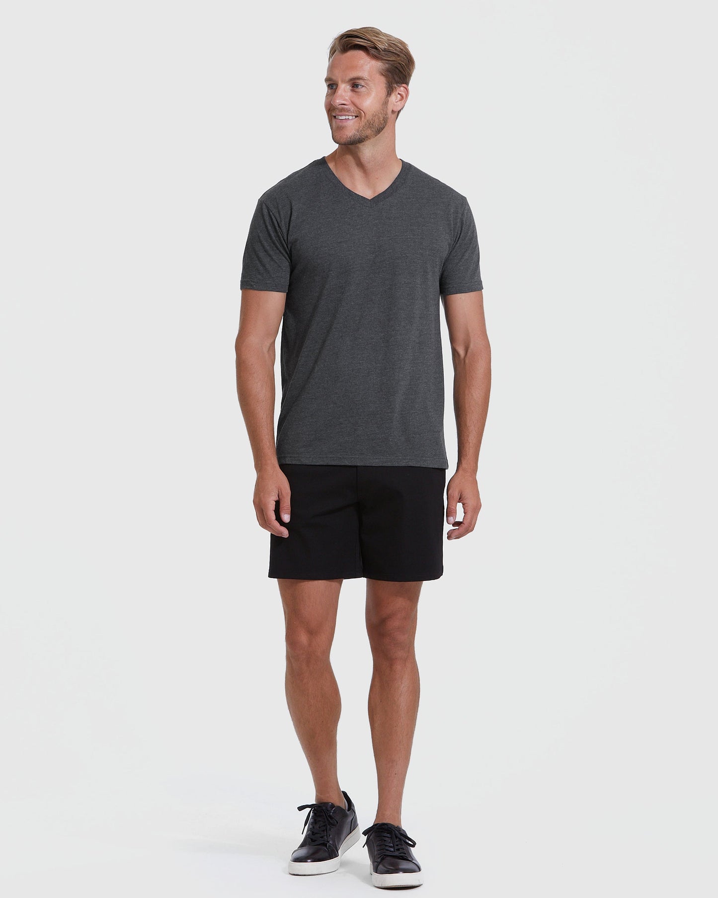 Charcoal Heather Gray Classic V-Neck