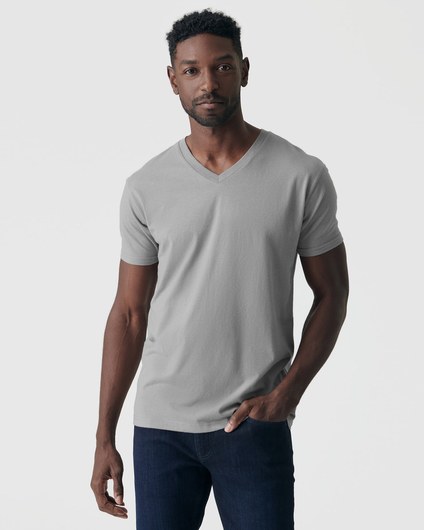 Glacier Gray Classic V-Neck