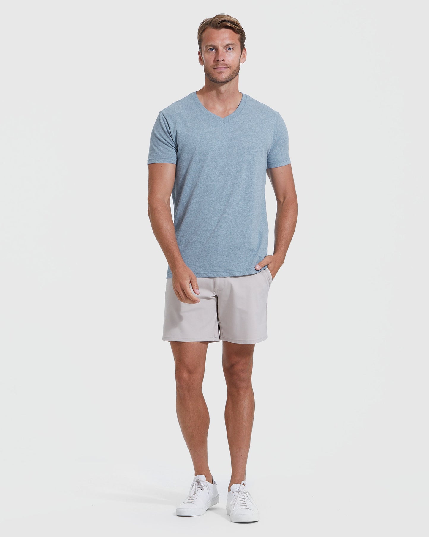 Heather Indigo Classic V-Neck