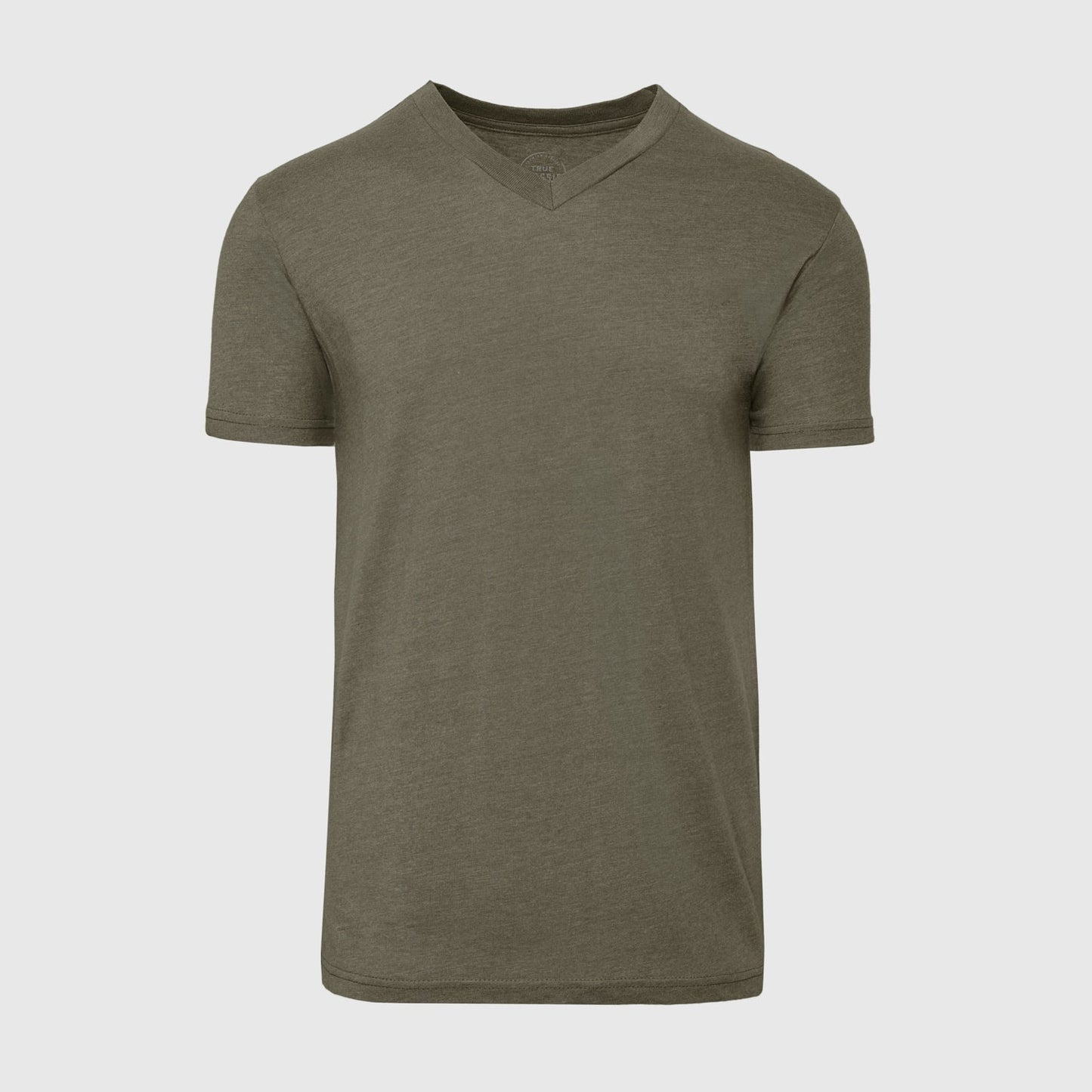 Heather Military Green Classic V-Neck