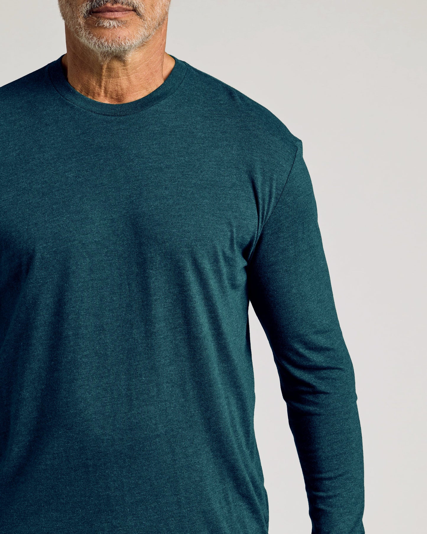 Dark Heather Pond Classic Long Sleeve Crew Neck
