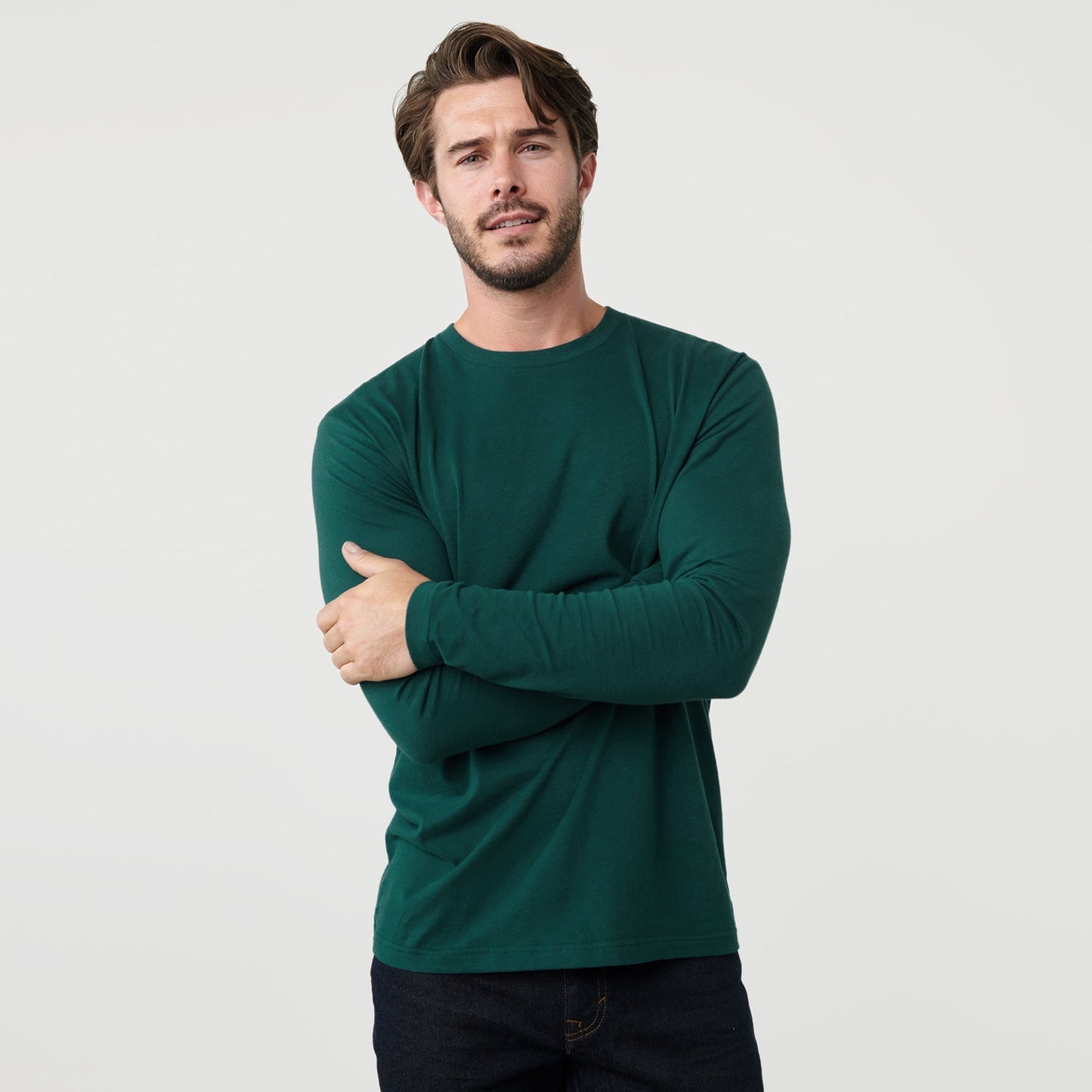 Emerald Classic Long Sleeve Crew Neck