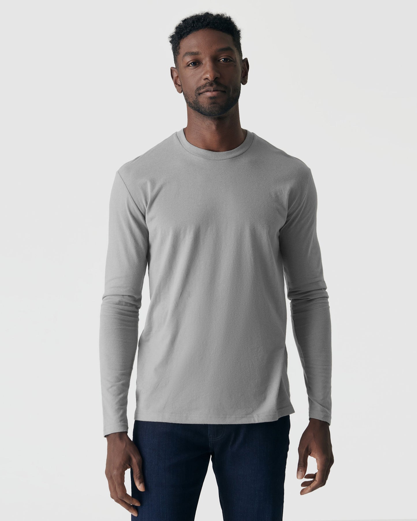 Glacier Gray Classic Long Sleeve Crew Neck
