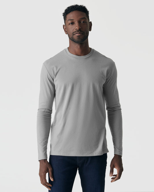 Glacier Gray Classic Long Sleeve Crew Neck