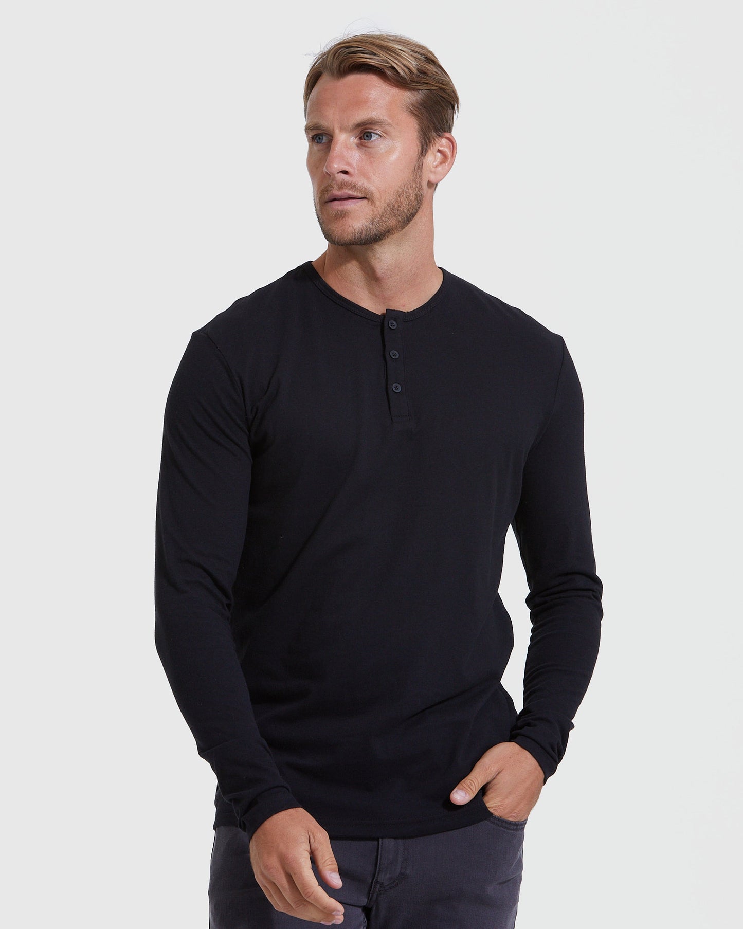 Essential Long Sleeve Henley 3-Pack