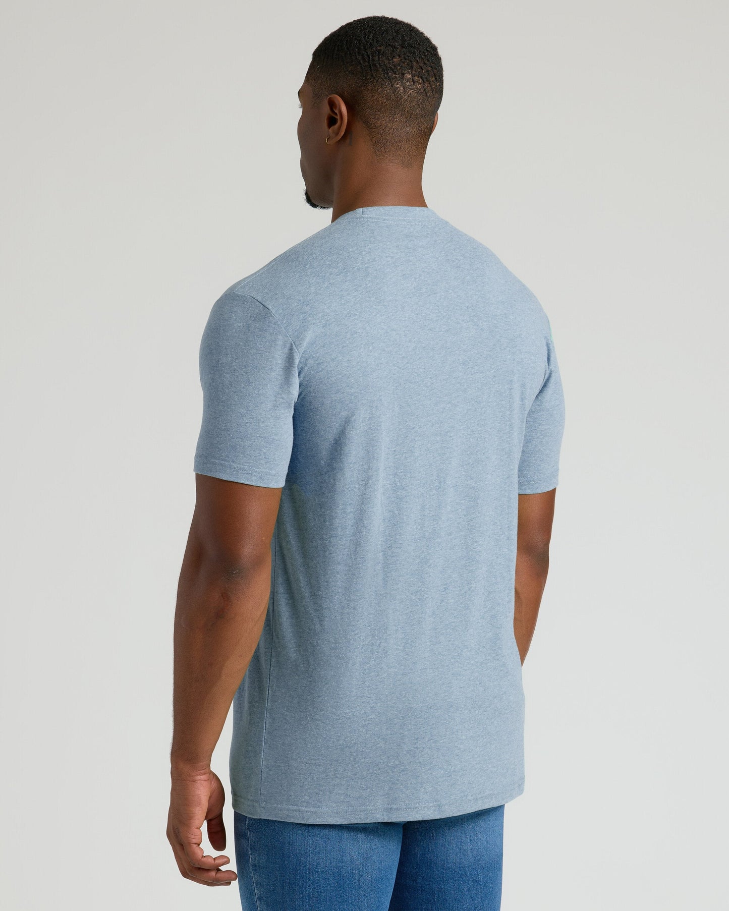 Heather Indigo Tall Straight Hem Crew Neck T-Shirt
