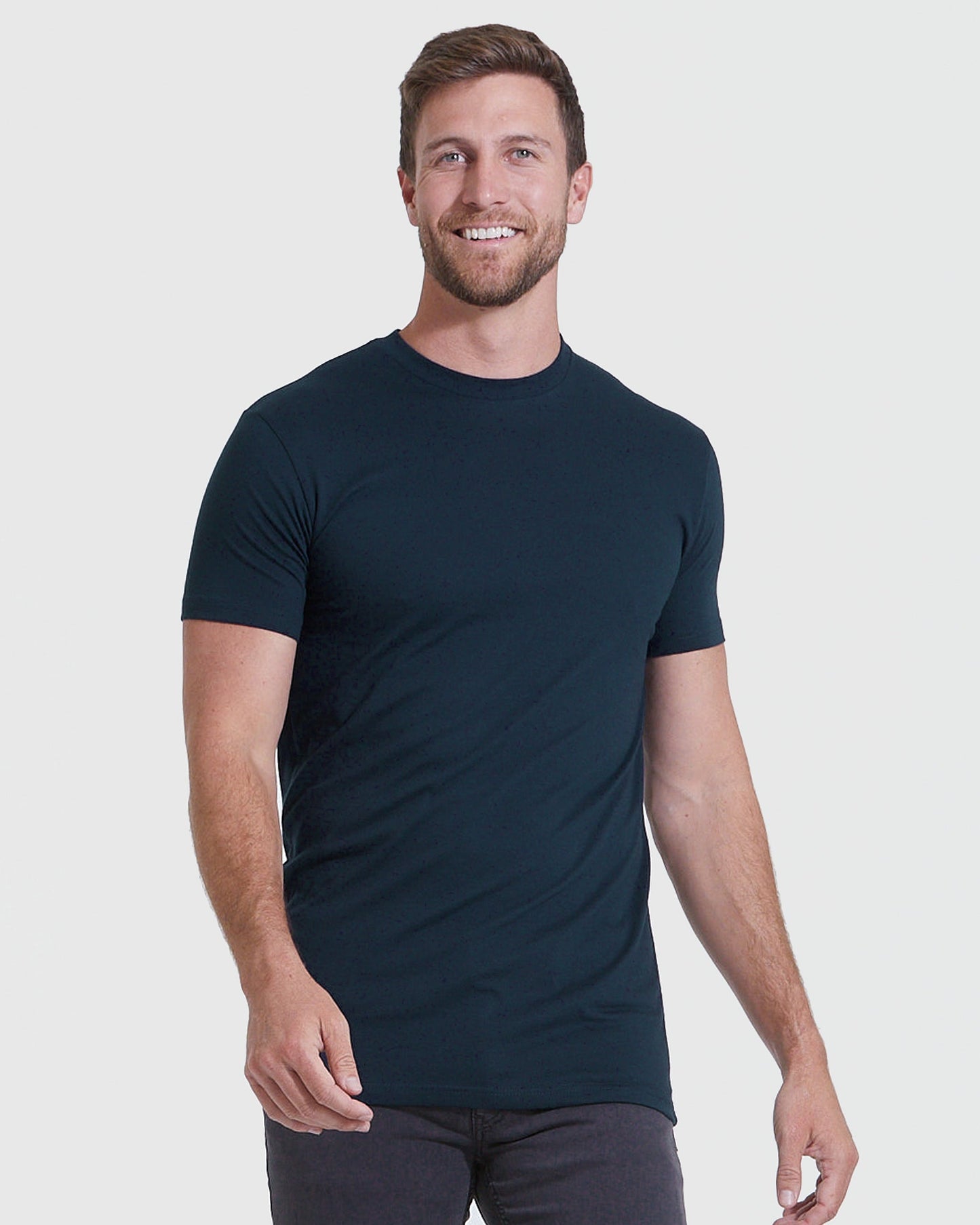 Color Tall Straight Hem Crew Neck T-Shirt 3-Pack