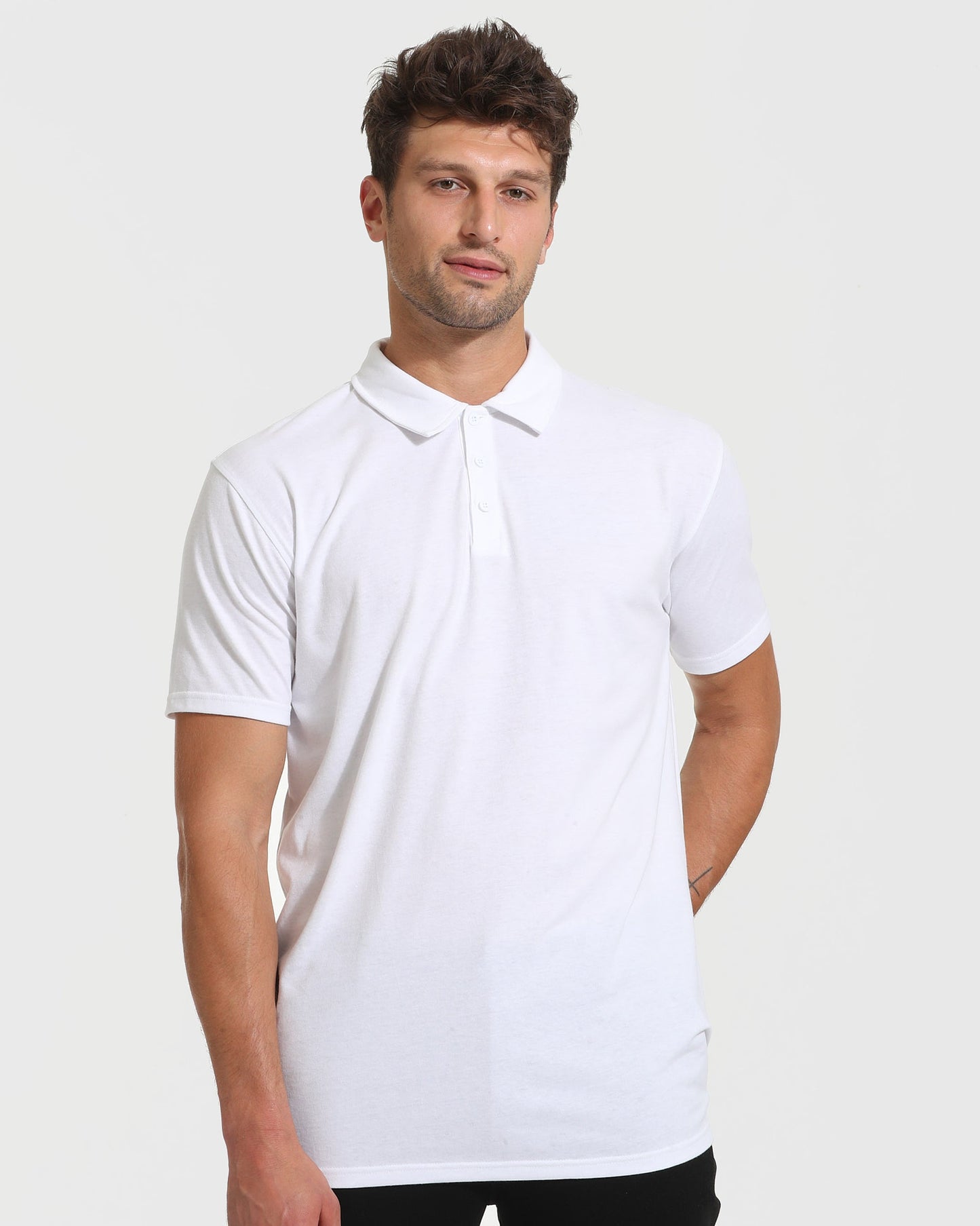 All White Tall Classic Polo 3-Pack