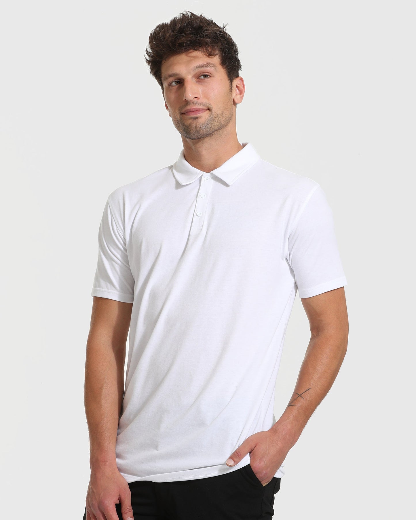 All White Tall Classic Polo 3-Pack
