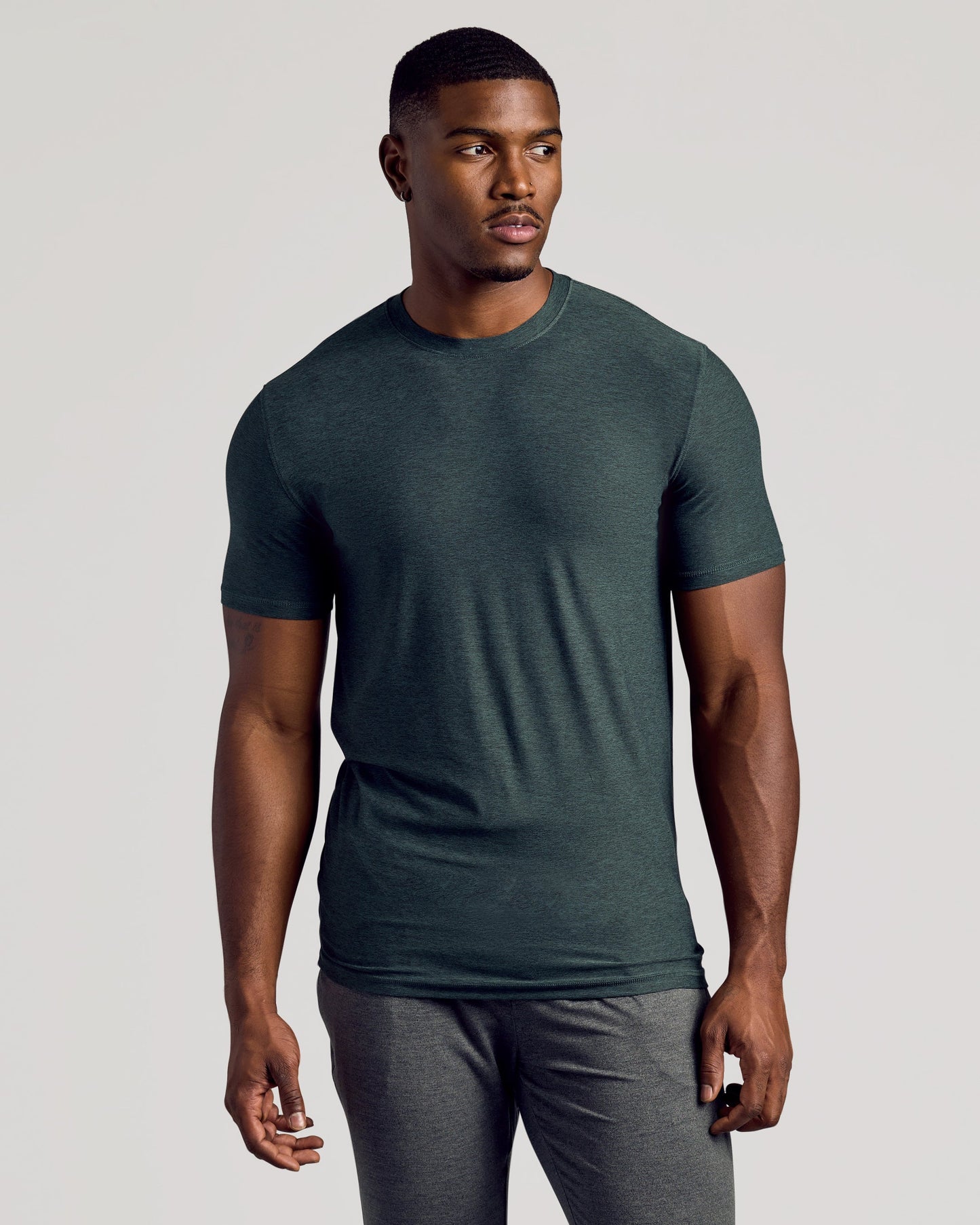 Dark Heather Forest Tall Active Crew Neck 2.0