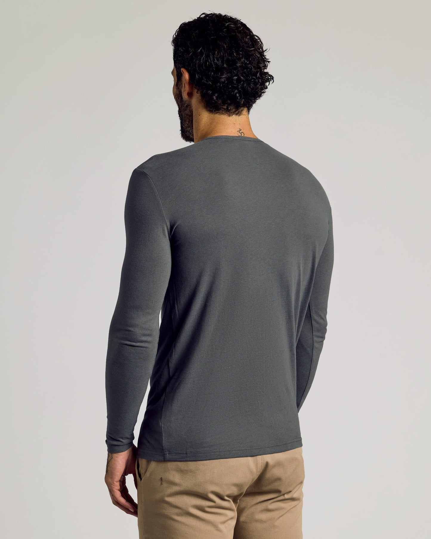 Carbon Long Sleeve Tall Classic Henley