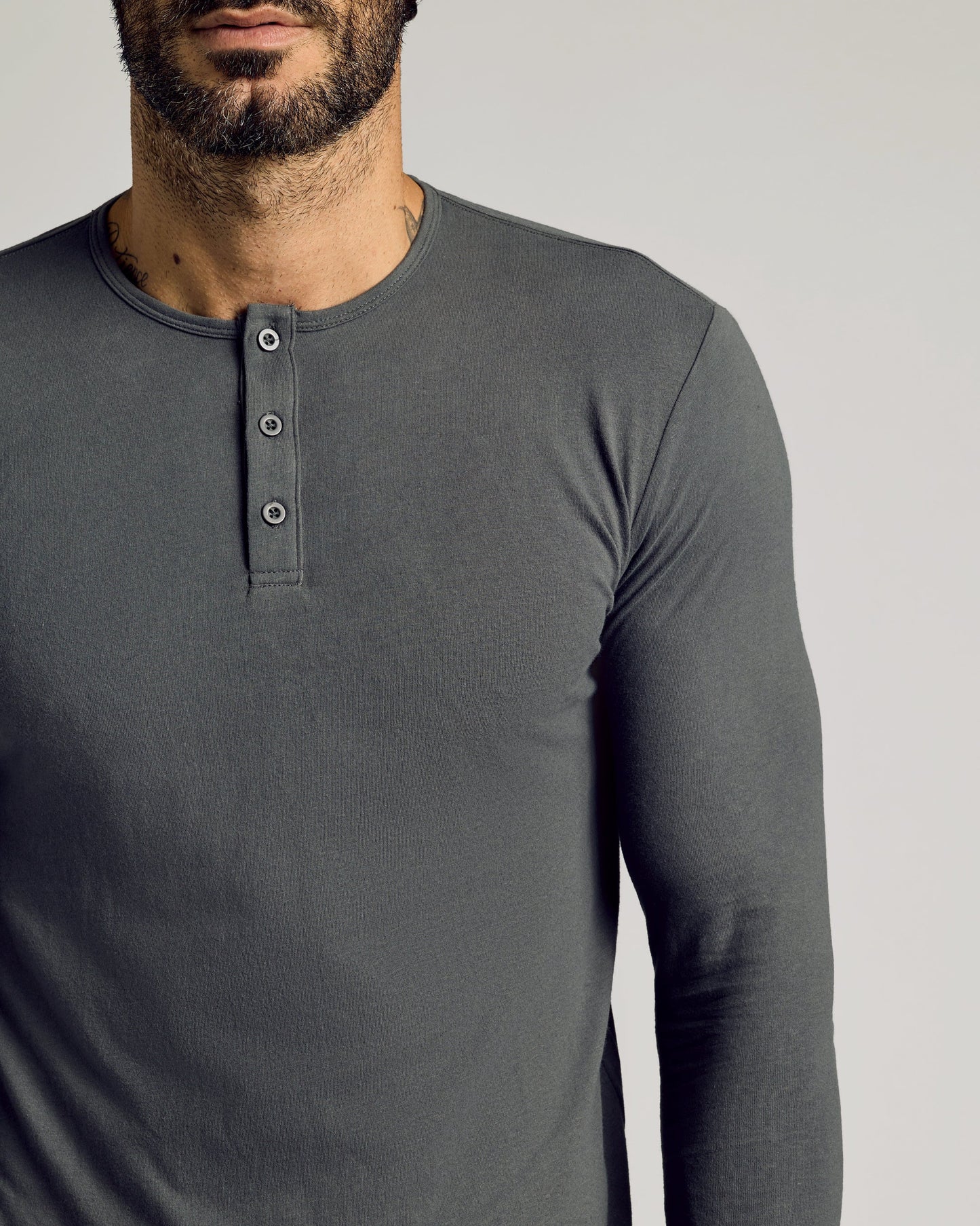 Carbon Long Sleeve Tall Classic Henley