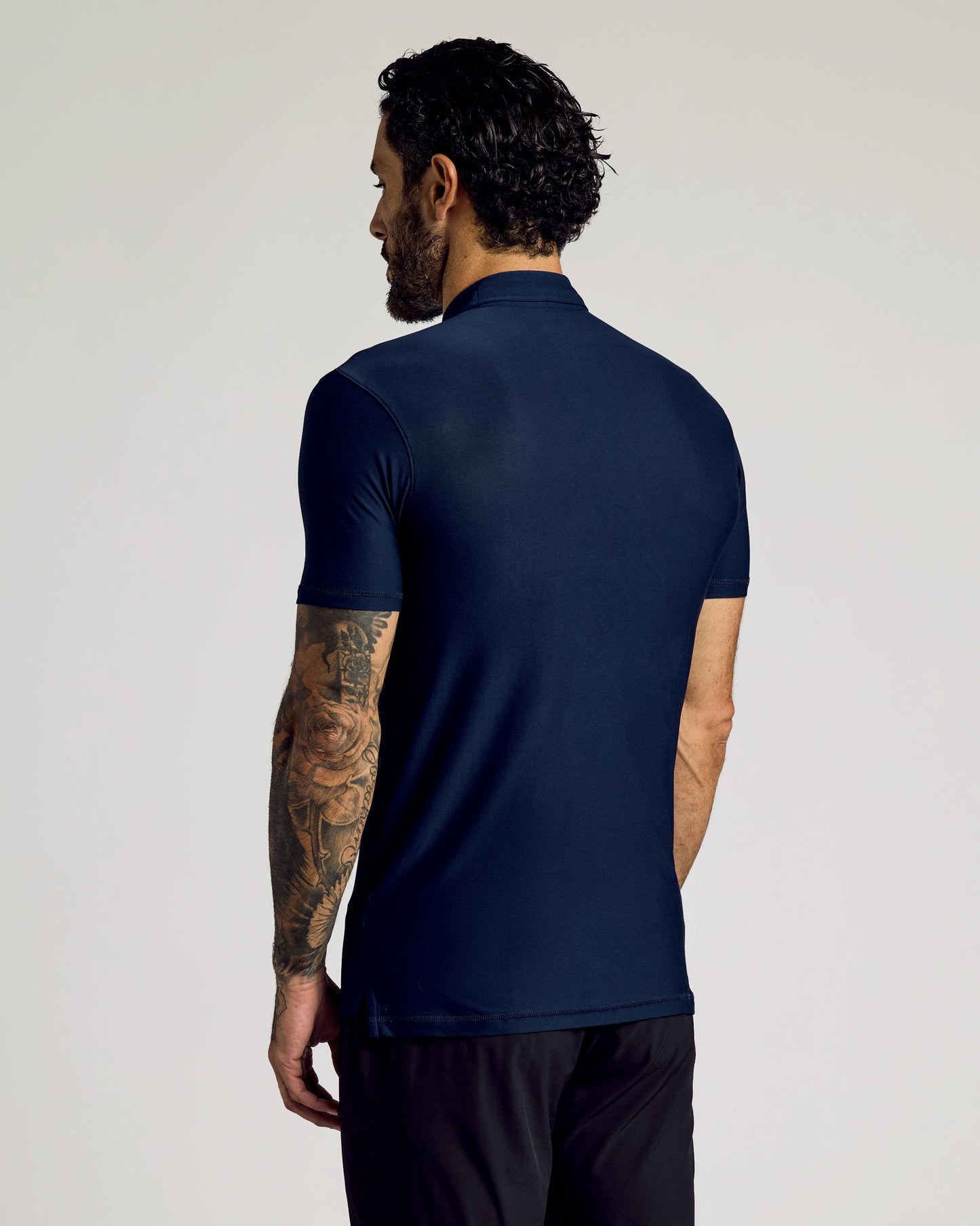 Navy Short Sleeve Tall Active Polo