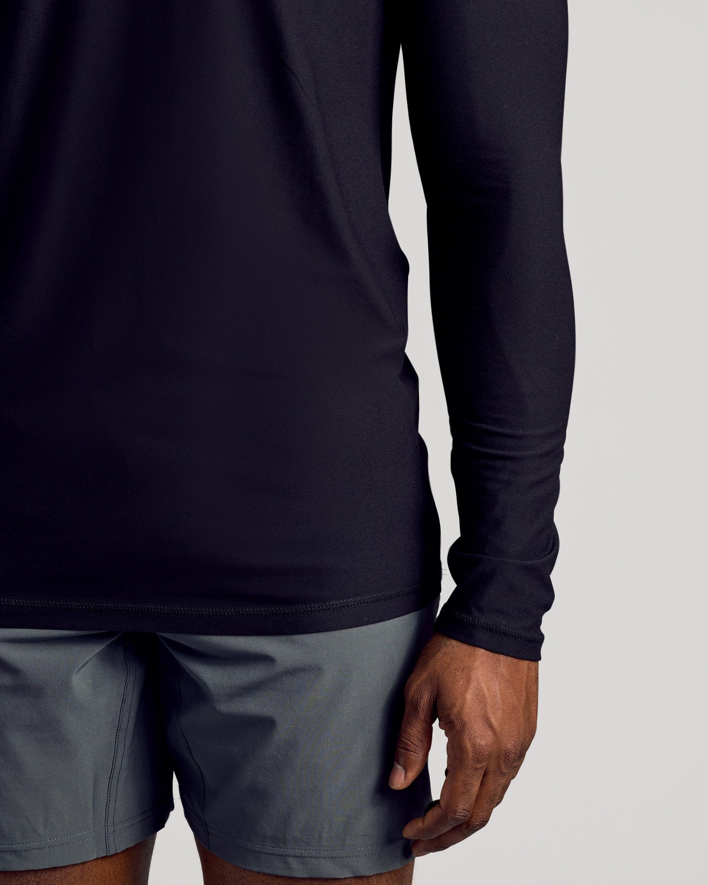 Black Long Sleeve Tall Active Crew