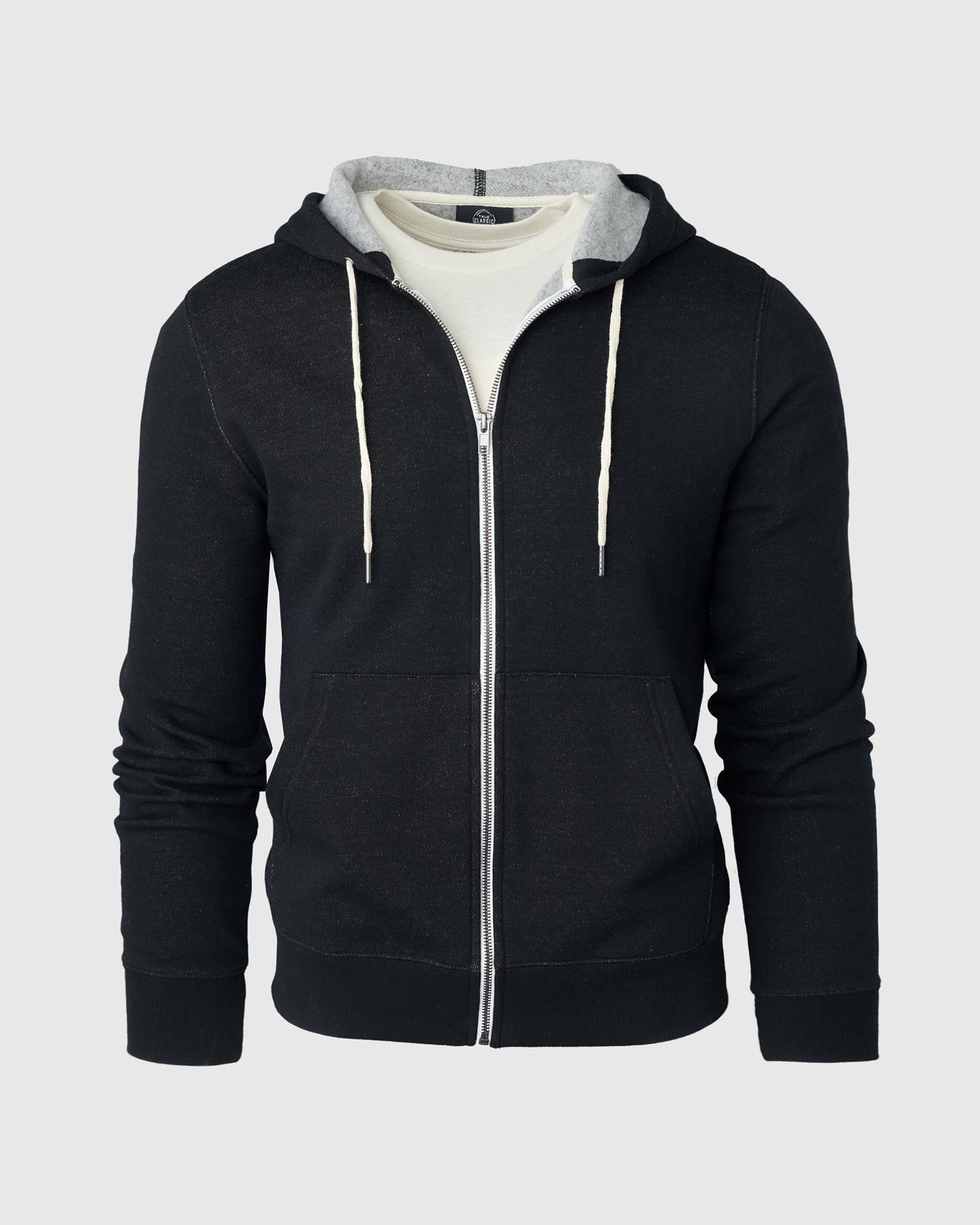 Black Zip Fleece Hoodie