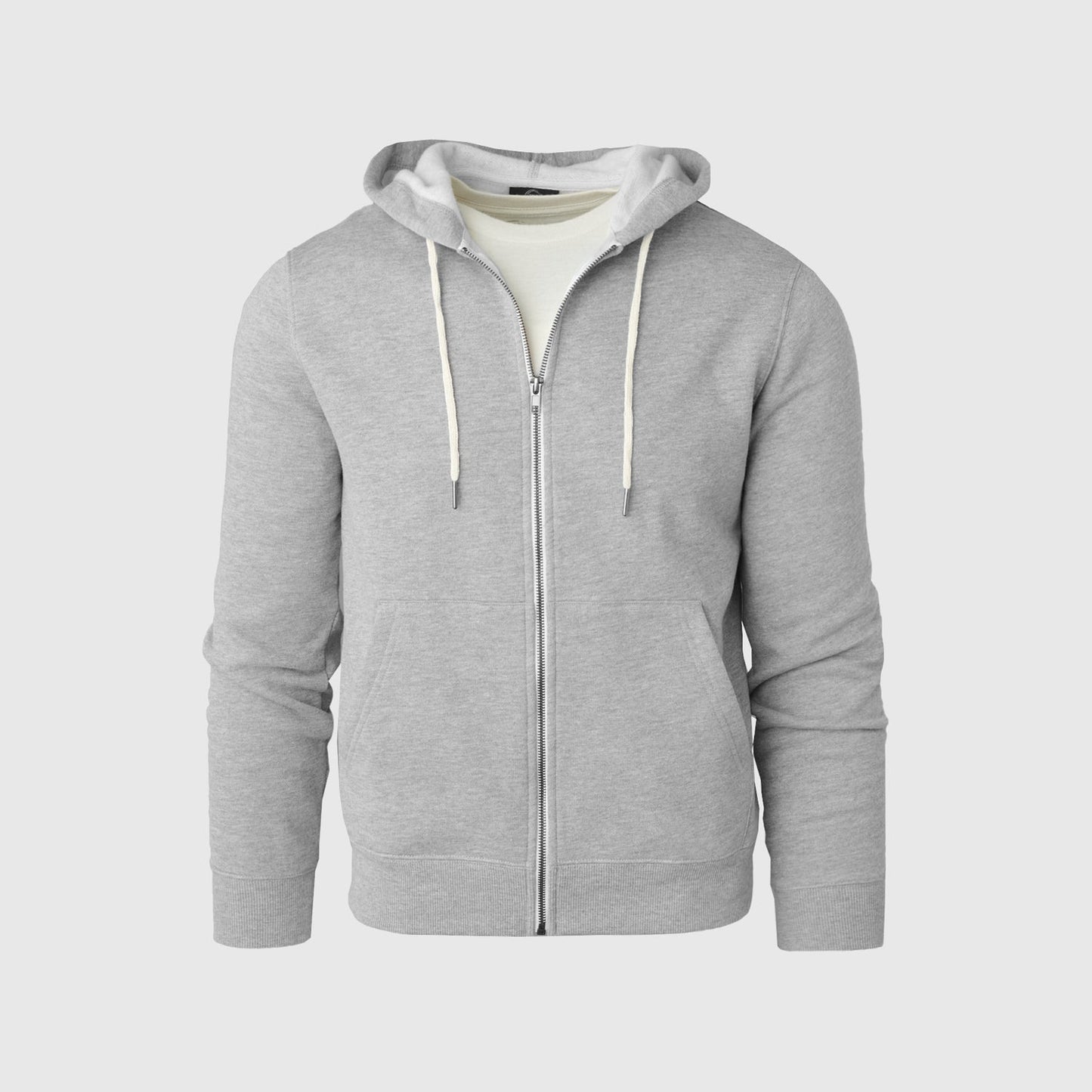 Heather Gray Zip Fleece Hoodie