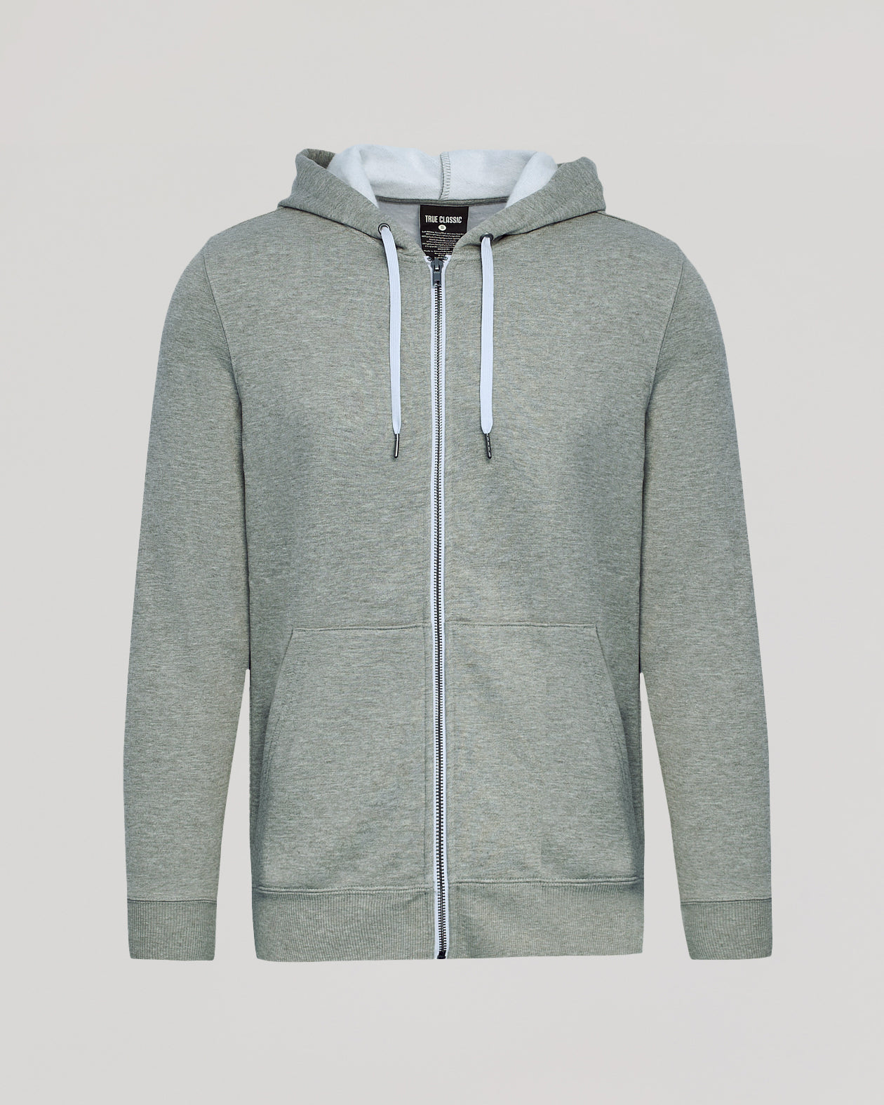 Dark Heather Gray Fleece French Terry Zip Hoodie