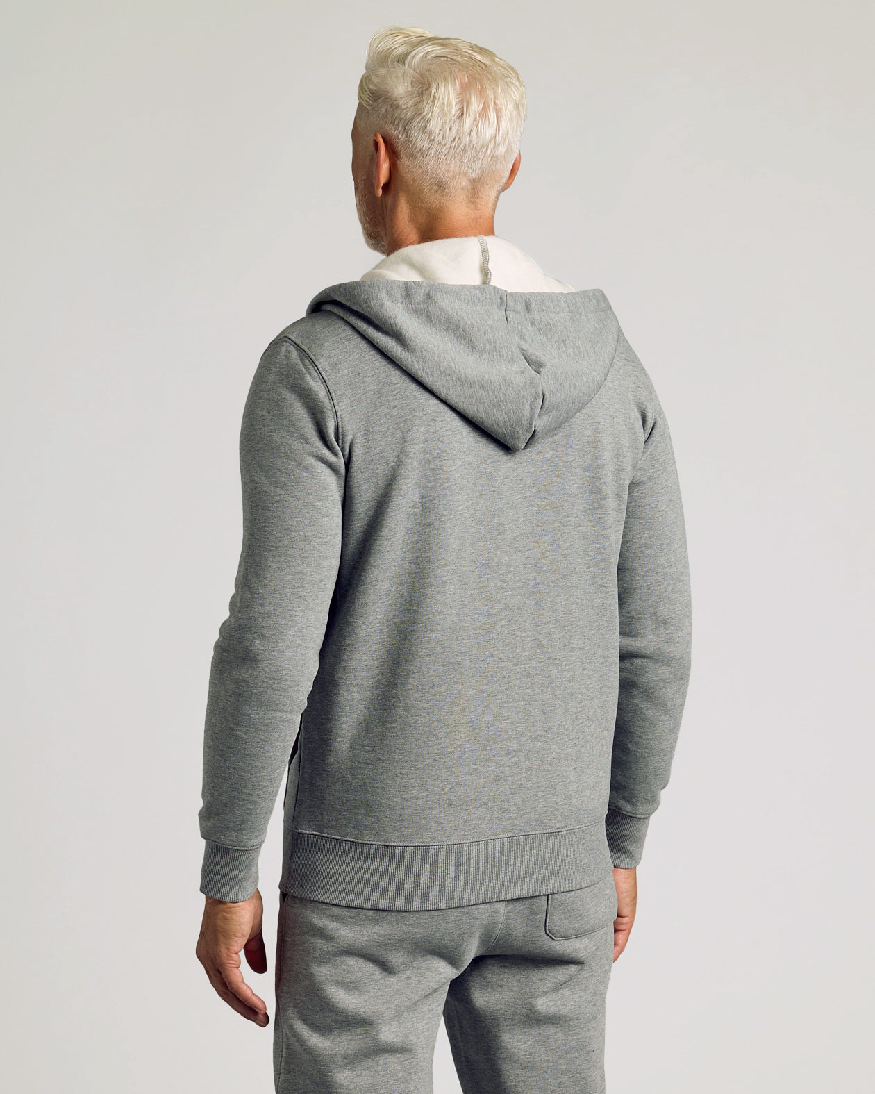 Dark Heather Gray Fleece French Terry Zip Hoodie