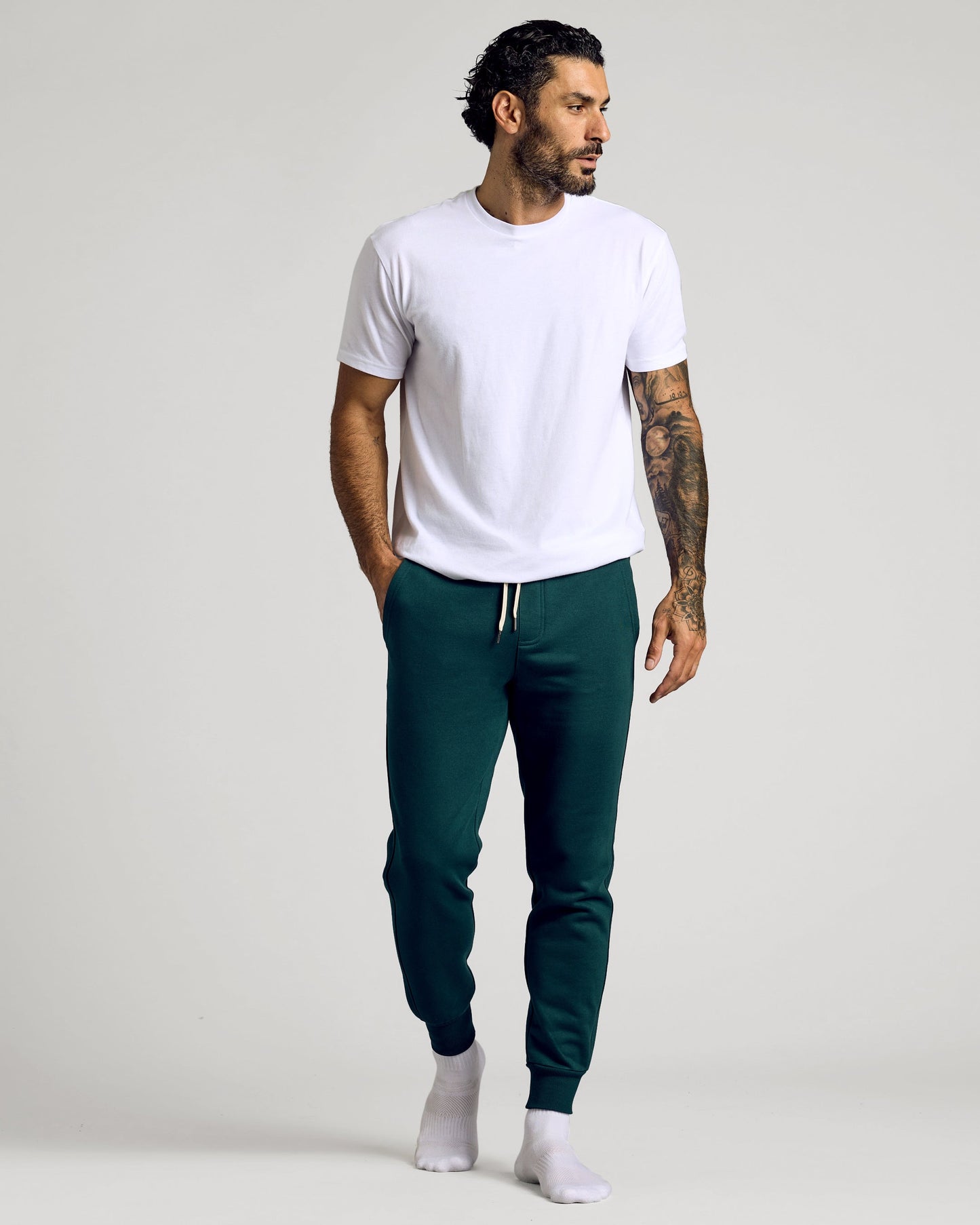 Emerald Fleece French Terry Joggers