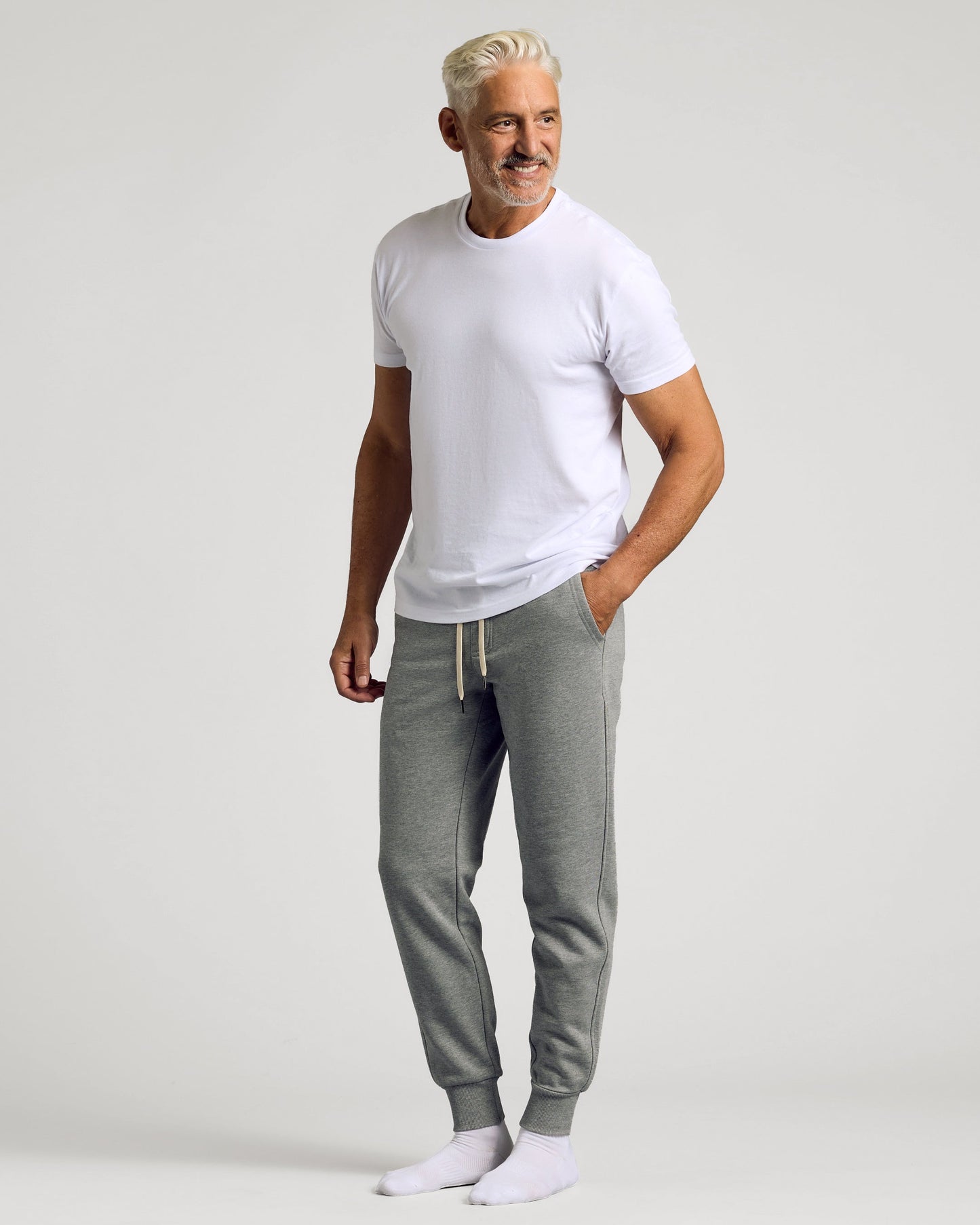 Dark Heather Gray Fleece French Terry Joggers