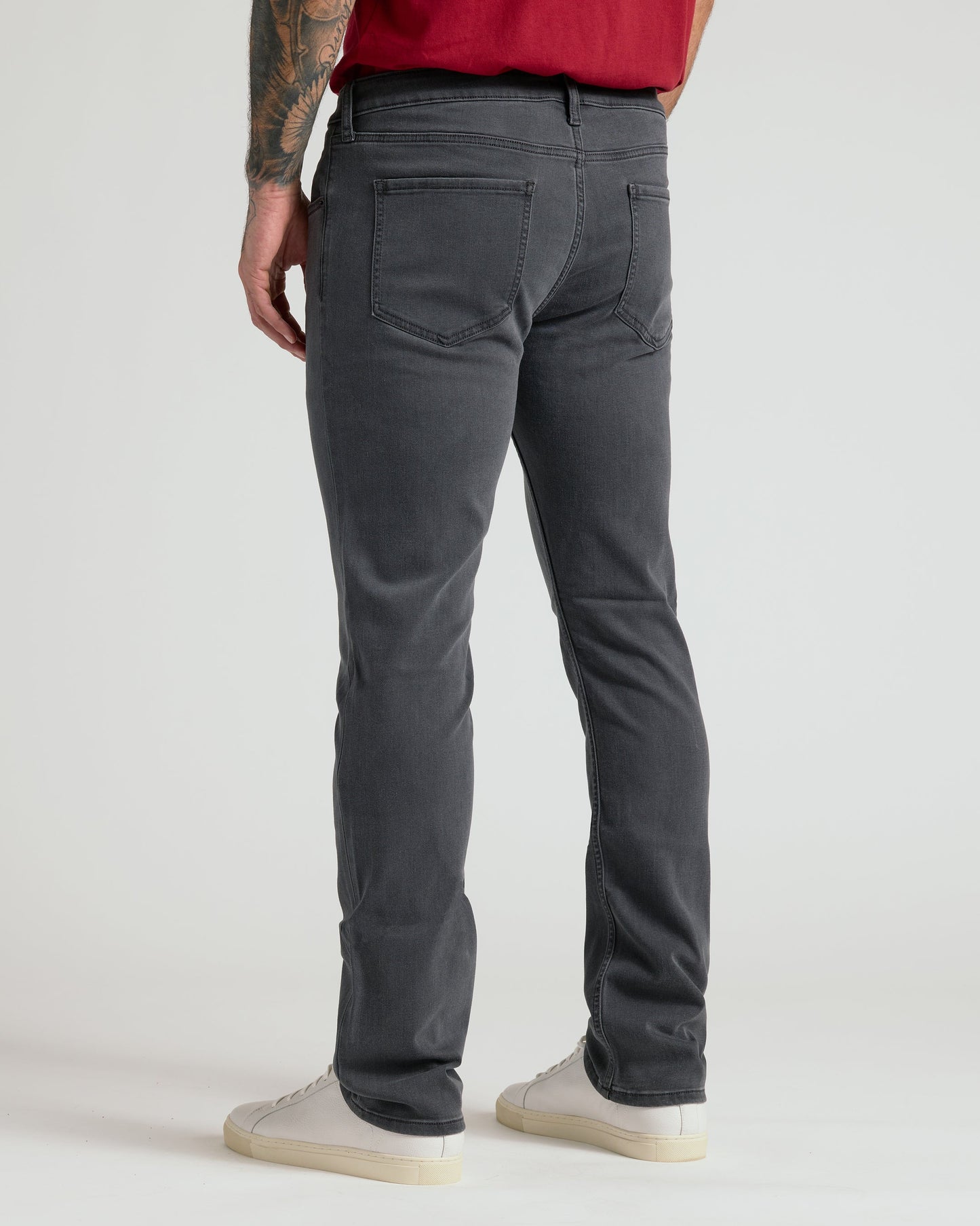 Gray Wash Straight Comfort Stretch Jeans