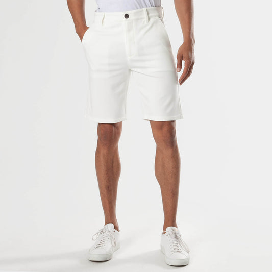 9" Ivory Comfort Knit Chino Shorts