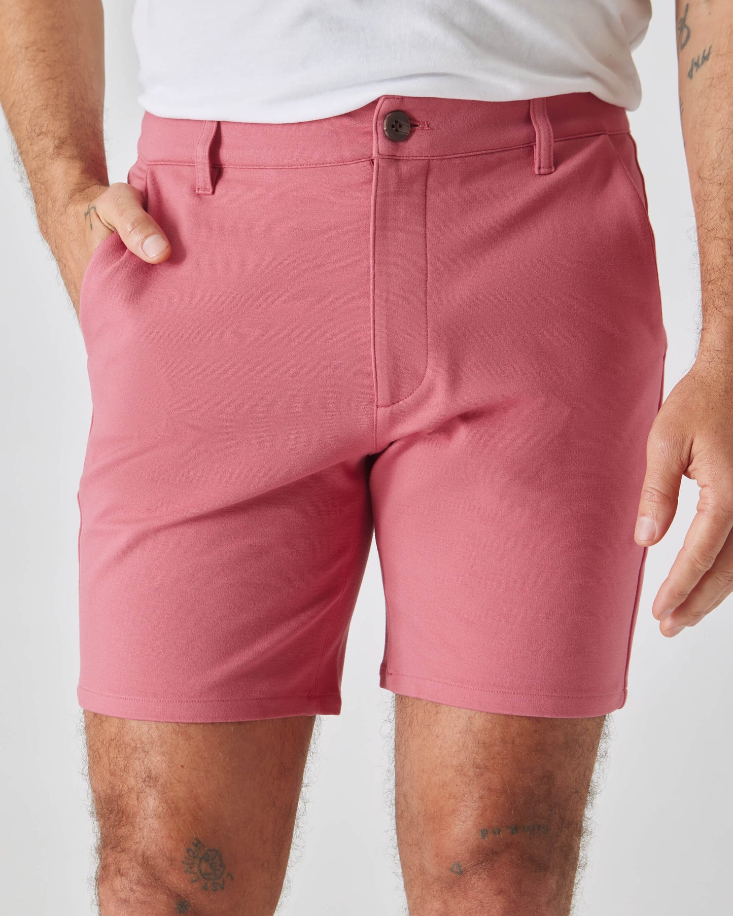 7" Rosewood Comfort Knit Chino Shorts