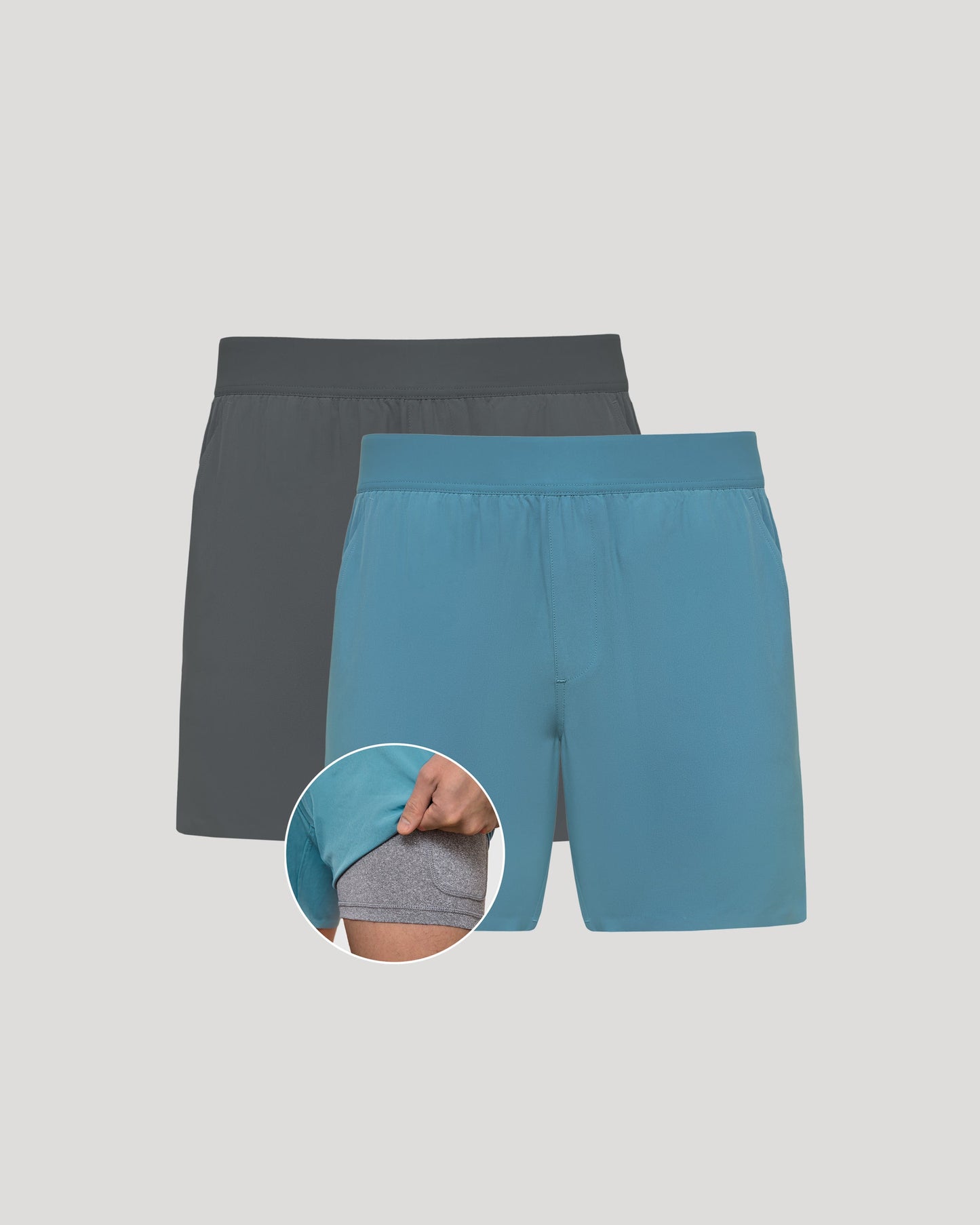 7" Carbon & Voyager 2-in-1 Training Shorts 2-Pack