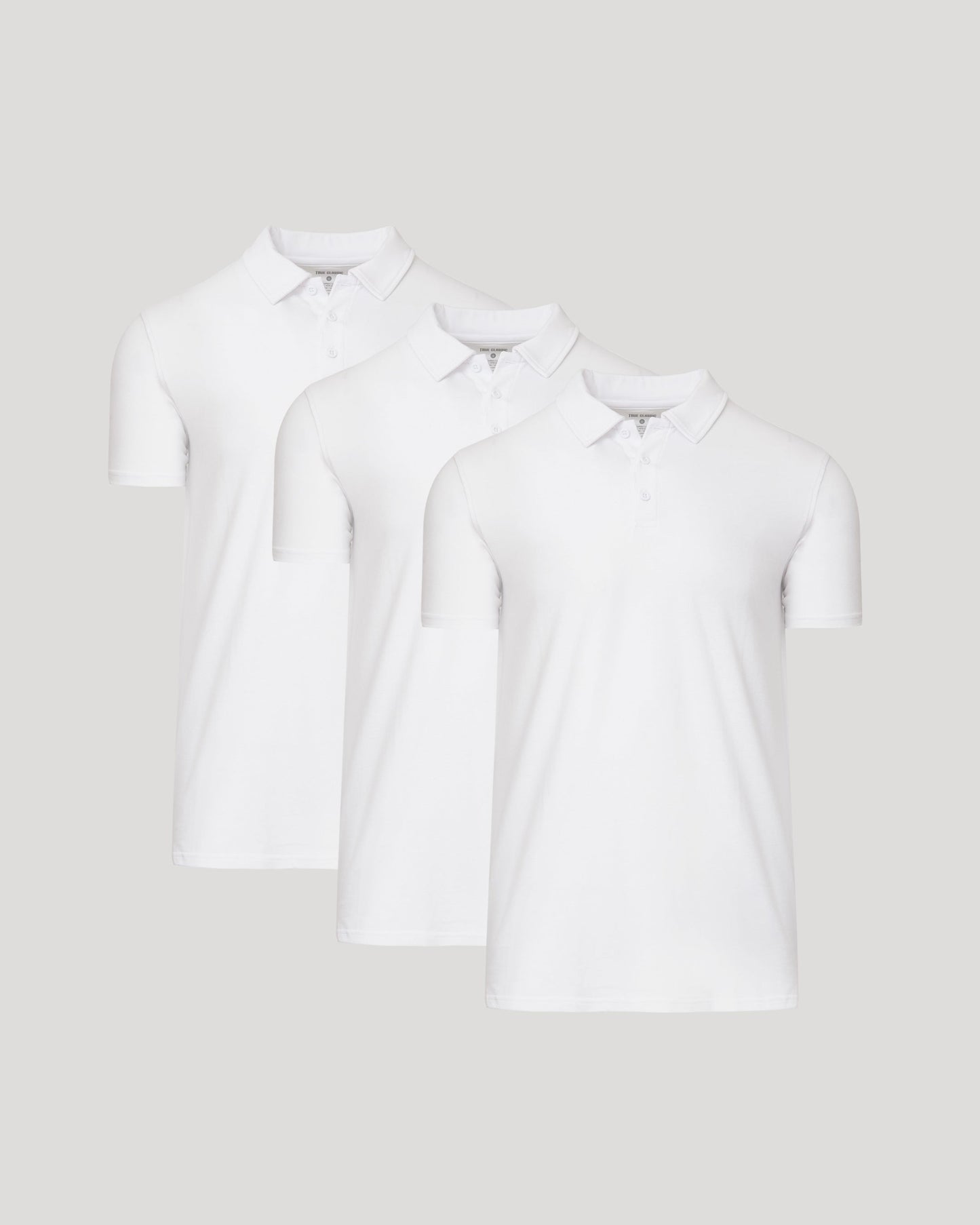 All White Tall Classic Polo 3-Pack