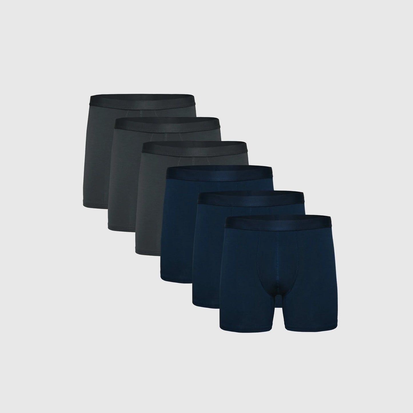 Carbon & Navy Boxer Briefs 6-Pack